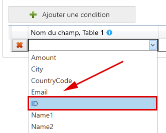 Déterminer la différence, créer une condition