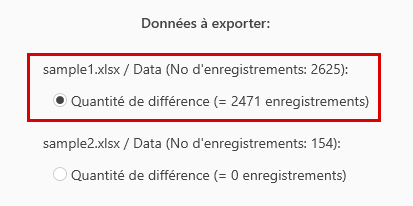 Déterminer la différence, résultat