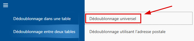 Dédoublonnage universel