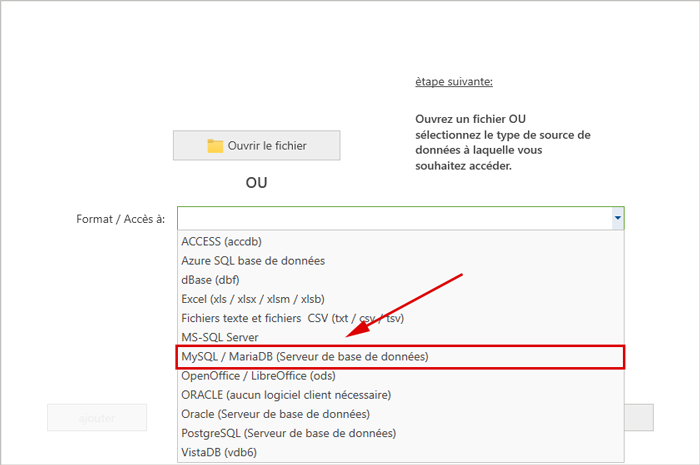 Tabelle hinzufügen, MySQL Ajouter un table, MySQL