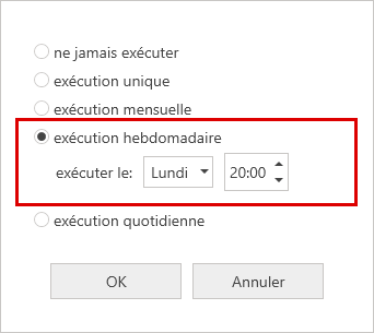 Planification de tâches - moment de l'exécution