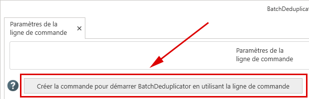 Générer les paramètres de ligne de commande