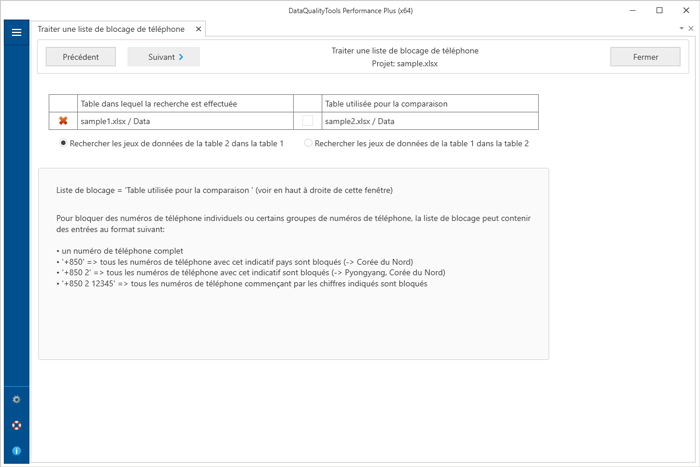 Traiter une liste de blocage de téléphone